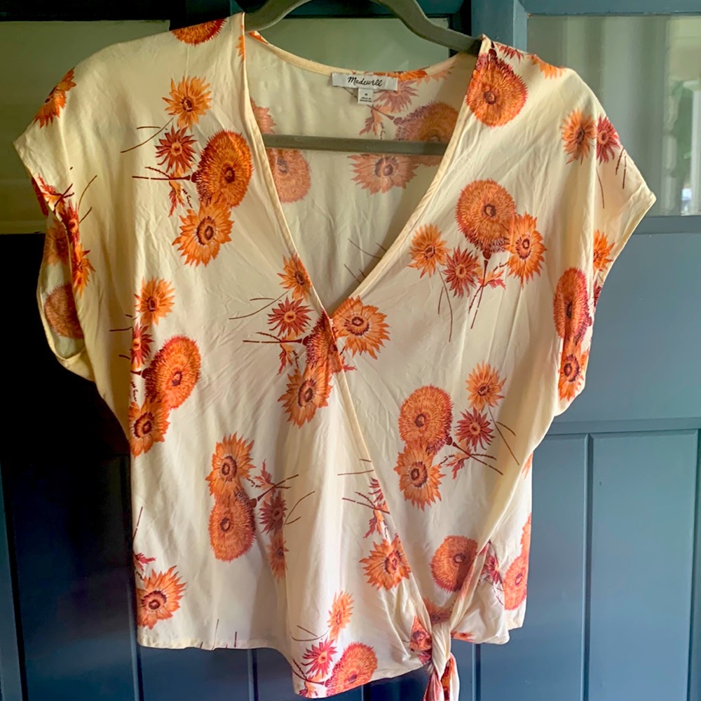 Madewell marigold wrap top